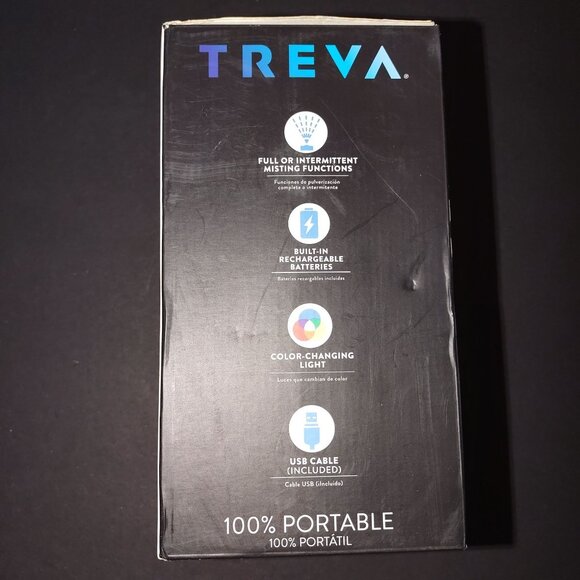 Rechargeable Humidifier W/Lights By Treva Portable Design USB Powered Built-NEW - Picture 3 of 4